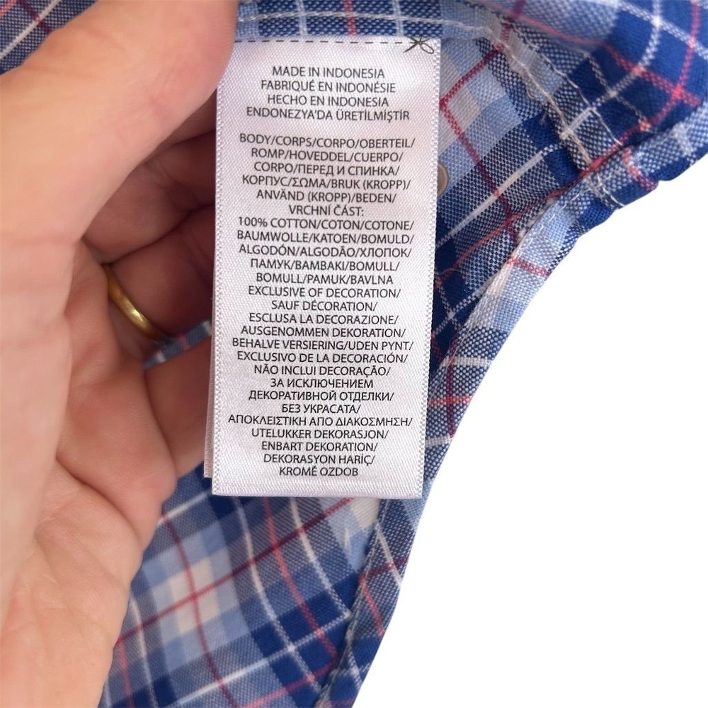 Ralph Lauren Boys Small Blue Plaid Short Sleeve Button-Up Shirt Casual - Picture 3 of 5